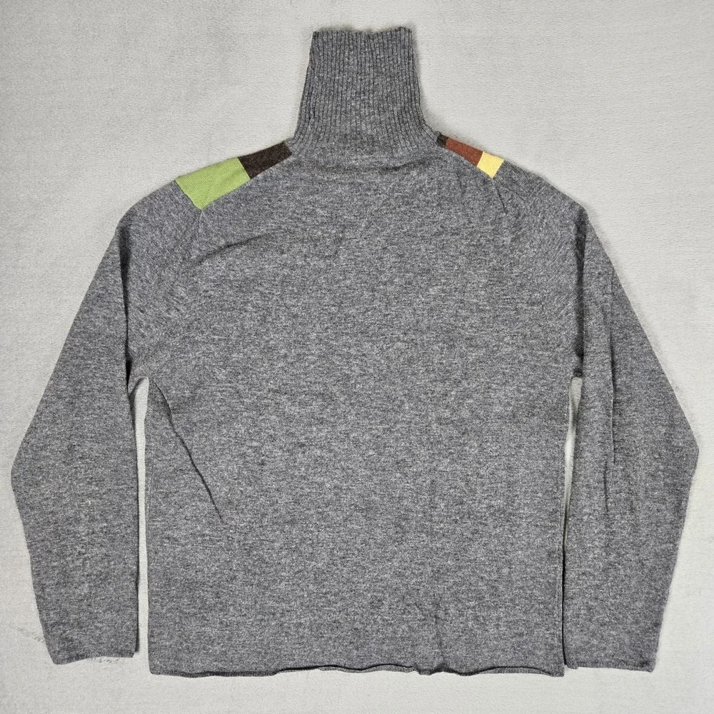VTG Banana Republic Sweater Mens Large Merino Wool Turtleneck Vintage‎ Striped